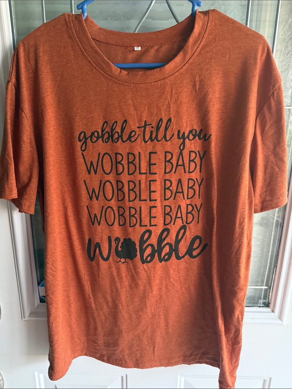 Kids Orange Thanksgiving Graphic Tee - Gobble Till You Wobble 0127